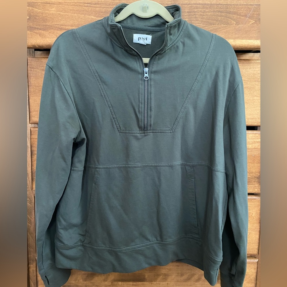 EUC - Pact Olive Pullover size large